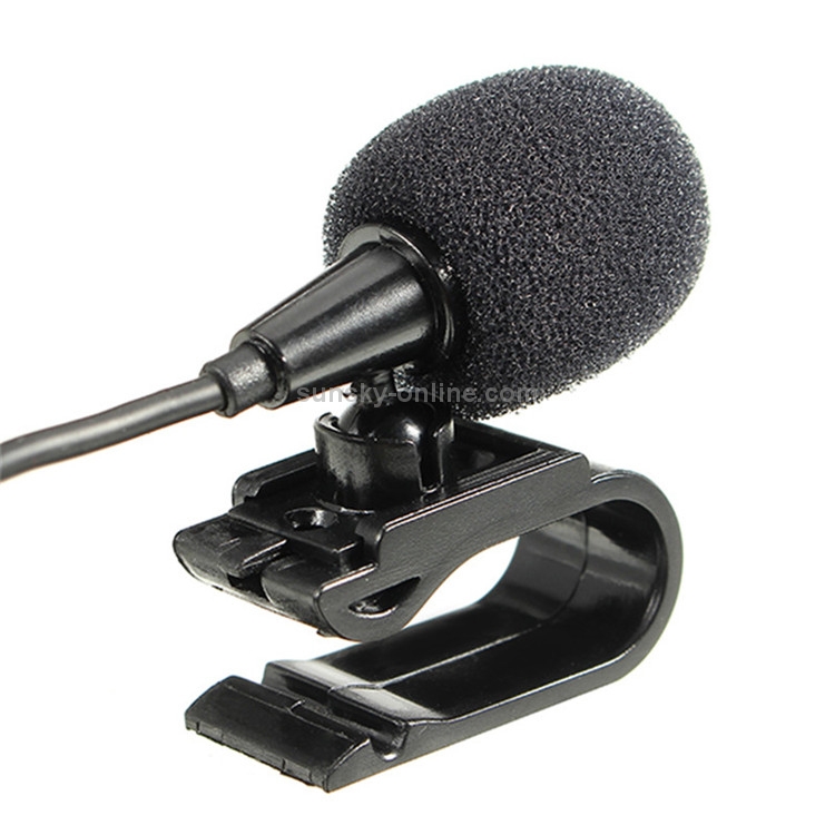 ZJ025MR Stick-on Clip-on Lavalier 2.5mm Jack Mono Microphone pour voiture  GPS / Bluetooth activé Audio DVD micro externe, longueur du câble: 3 m