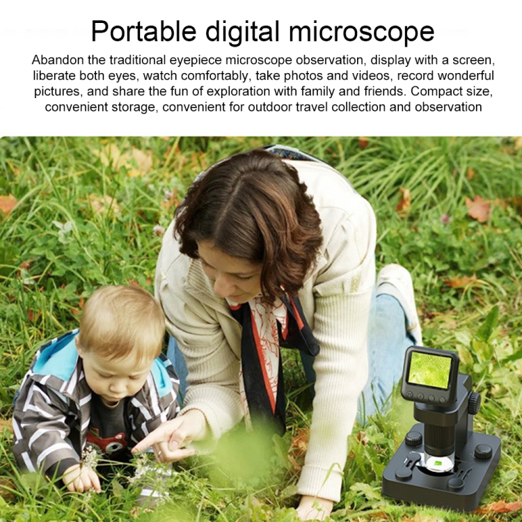 Microscope numérique portatif APEXEL avec écran LCD de 2 Pouces