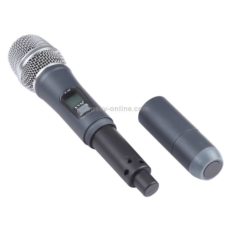 KVM K58 UHF Reunión profesional sistema de micrófono inalámbrico con 2 micrófono de mano, 1 a 2, conector estadounidense - 3