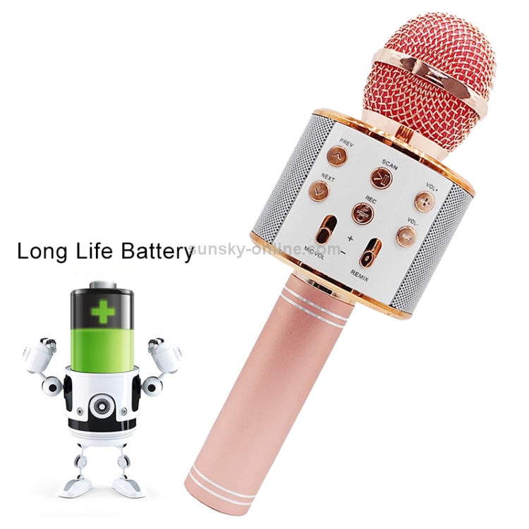 Microphone sans Fil Micro Bluetooth WS-858 à Main de Condensateur