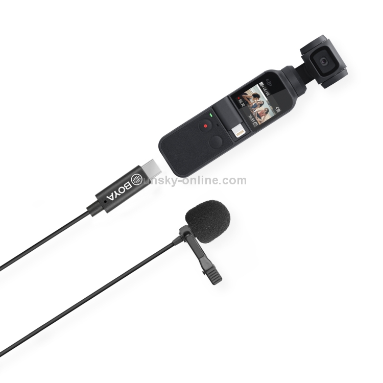BOYA BY-M3-OP Micrófono de condensador de transmisión digital con clip profesional para DJI OSMO Pocket - 1