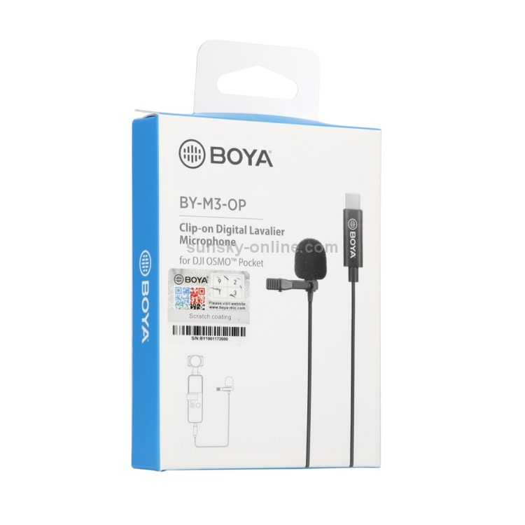 BOYA BY-M3-OP Micrófono de condensador de transmisión digital con clip profesional para DJI OSMO Pocket - 5