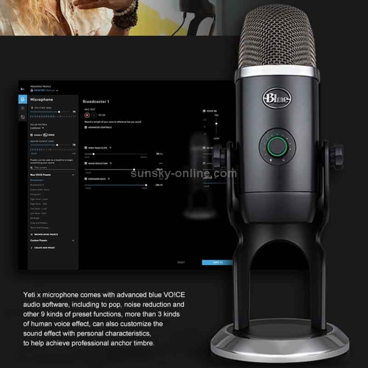 Logitech Blue Yeti XコンデンサーUSBレコーディングライブ