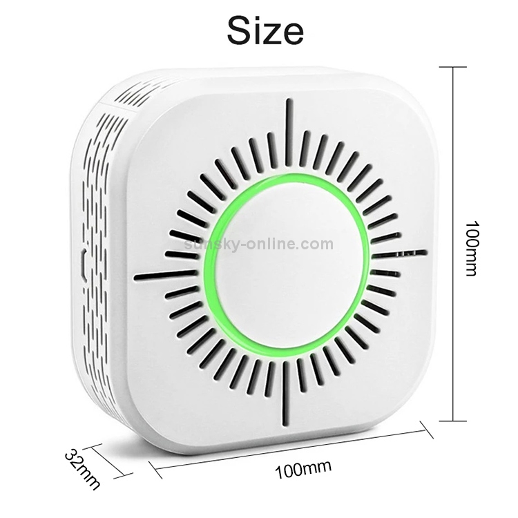 Tuya-Détecteur de fumée WiFi, détecteur de température et d
