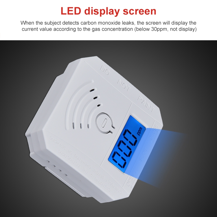 JSN-997 Mini LCD Digital Display Carbon Monoxide Detection Alarm without Battery - 4
