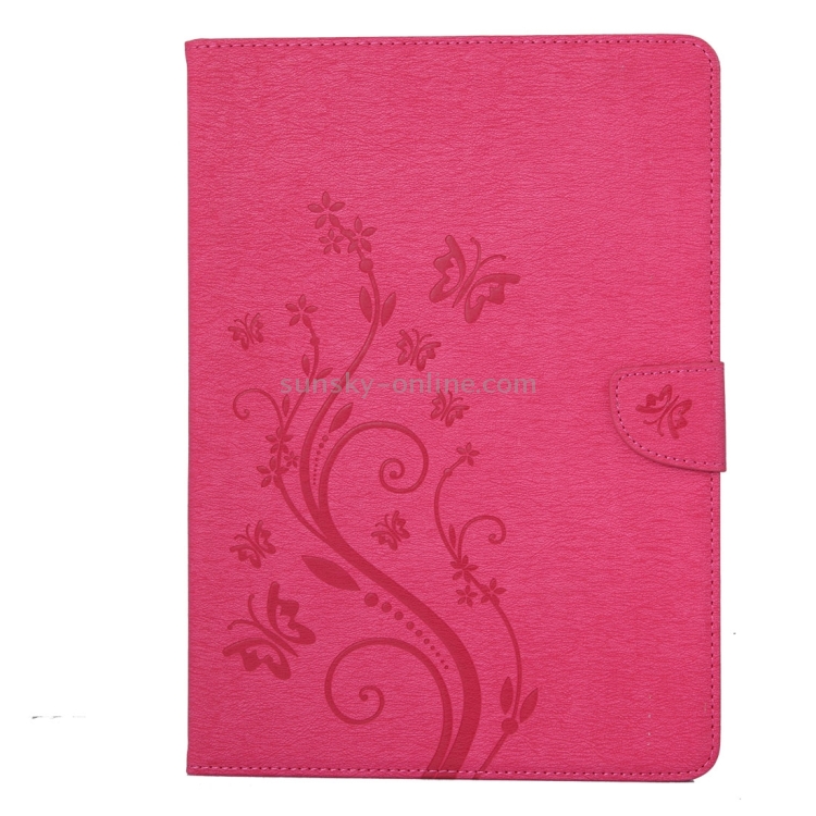 For iPad mini 3 Pressed Flowers Butterfly Pattern Horizontal Flip PU Leather Case with Magnetic Buckle & Holder & Card Slots & Wallet(Magenta) For iPad mini 3 Pressed Flowers Butterfly Pattern Horizontal Flip PU Leather Case with Magnetic Buckle & Holder & Card Slots & Wallet(Magenta)