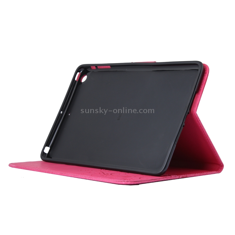 For iPad mini 3 Pressed Flowers Butterfly Pattern Horizontal Flip PU Leather Case with Magnetic Buckle & Holder & Card Slots & Wallet(Magenta) For iPad mini 3 Pressed Flowers Butterfly Pattern Horizontal Flip PU Leather Case with Magnetic Buckle & Holder & Card Slots & Wallet(Magenta)