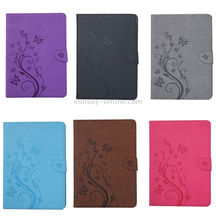 For iPad mini 3 Pressed Flowers Butterfly Pattern Horizontal Flip PU Leather Case with Magnetic Buckle & Holder & Card Slots & Wallet(Magenta) For iPad mini 3 Pressed Flowers Butterfly Pattern Horizontal Flip PU Leather Case with Magnetic Buckle & Holder & Card Slots & Wallet(Magenta)