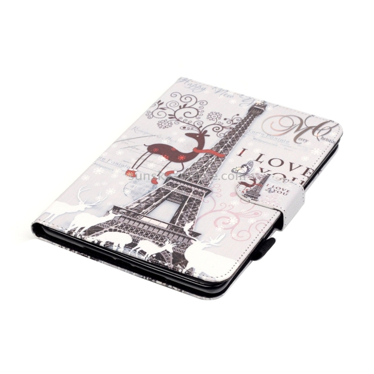 For iPad mini 1 / 2 / 3 Deer and Tower Pattern Horizontal Flip Leather Case with Holder & Card Slots & Wallet For iPad mini 1 / 2 / 3 Deer and Tower Pattern Horizontal Flip Leather Case with Holder & Card Slots & Wallet