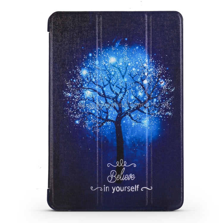 Blue Tree Pattern Horizontal Flip PU Leather Case for iPad mini 3 / 2 / 1, with Three-folding Holder & Honeycomb TPU Cover Blue Tree Pattern Horizontal Flip PU Leather Case for iPad mini 3 / 2 / 1, with Three-folding Holder & Honeycomb TPU Cover