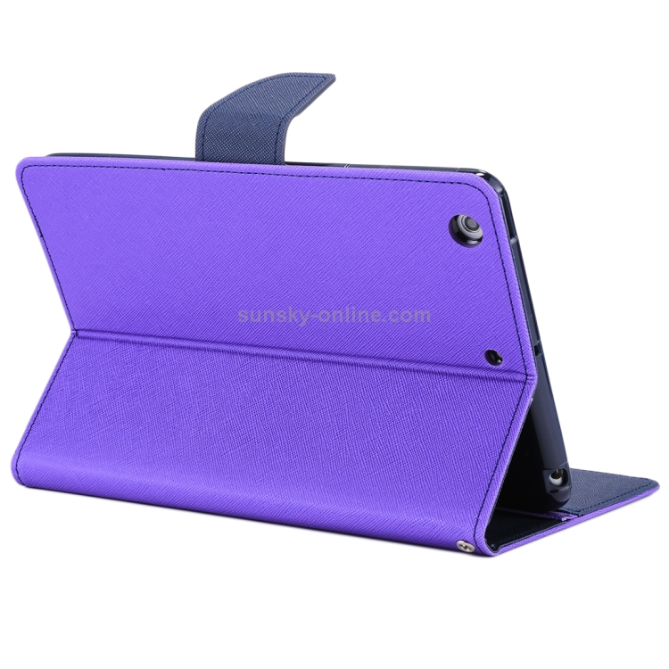 GOOSPERY FANCY DIARY for iPad mini 3 / 2 Cross Texture Leather Case with Card Slot & Holder & Wallet(Purple) GOOSPERY FANCY DIARY for iPad mini 3 / 2 Cross Texture Leather Case with Card Slot & Holder & Wallet(Purple)