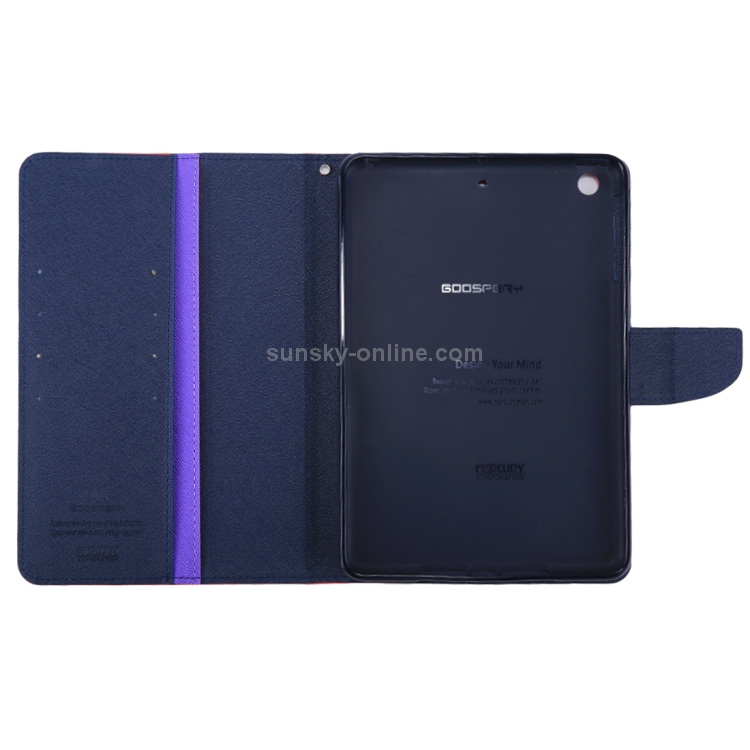 GOOSPERY FANCY DIARY for iPad mini 3 / 2 Cross Texture Leather Case with Card Slot & Holder & Wallet(Purple) GOOSPERY FANCY DIARY for iPad mini 3 / 2 Cross Texture Leather Case with Card Slot & Holder & Wallet(Purple)