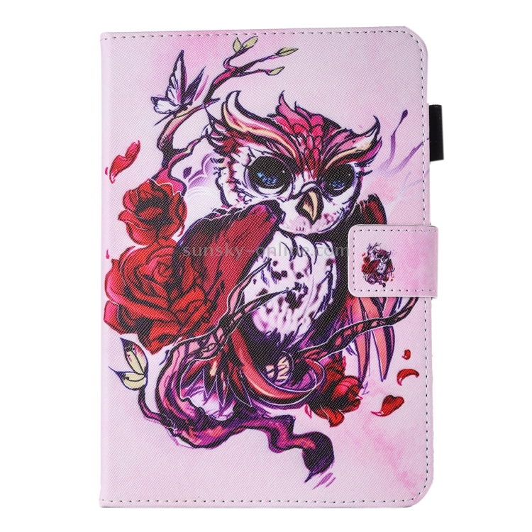 For iPad mini 4 / 3 / 2 / 1 Painting Butterfly and Owl Pattern Horizontal Flip Leather Case with Holder & Wallet & Card Slots & Pen Slot For iPad mini 4 / 3 / 2 / 1 Painting Butterfly and Owl Pattern Horizontal Flip Leather Case with Holder & Wallet & Card Slots & Pen Slot