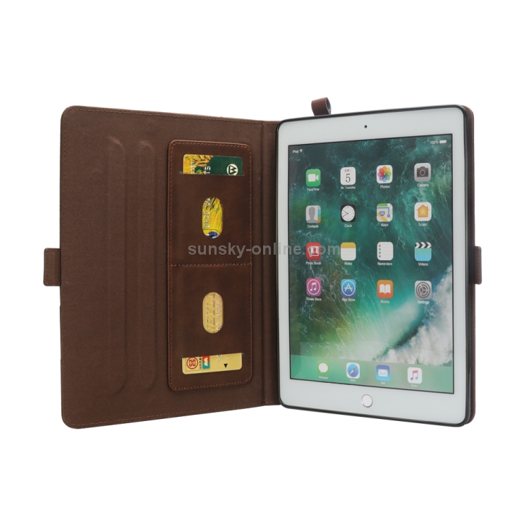 Horizontal Flip Double Holder Leather Case for iPad mini 4 & 3 & 2 & 1, with Card Slots & Photo Frame & Pen Slot (Dark Brown) Horizontal Flip Double Holder Leather Case for iPad mini 4 & 3 & 2 & 1, with Card Slots & Photo Frame & Pen Slot (Dark Brown)
