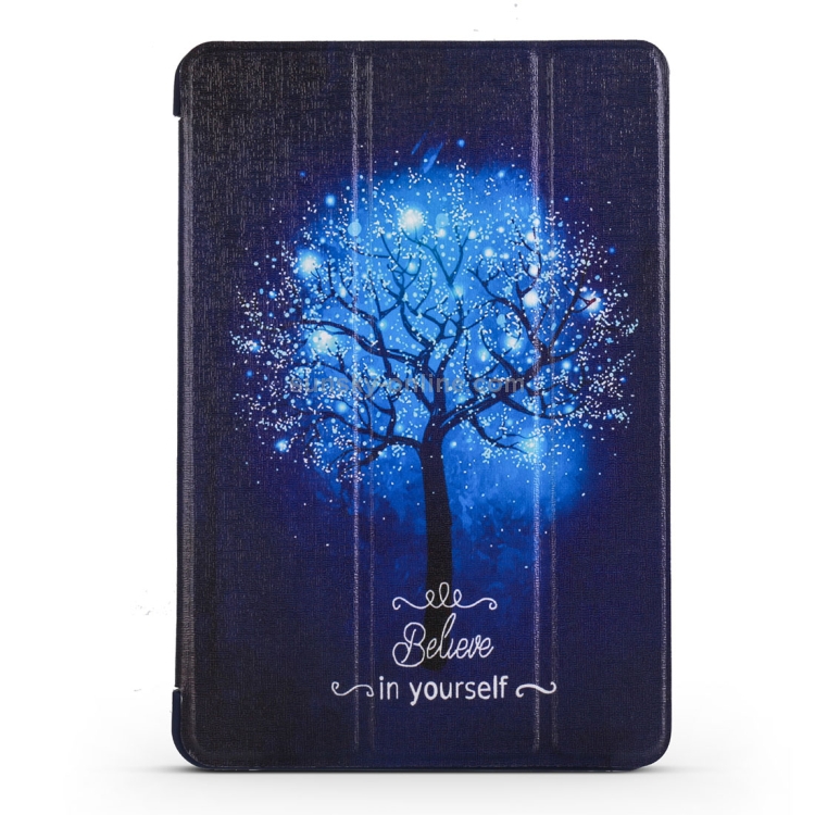 Blue Tree Pattern Horizontal Flip PU Leather Case for iPad mini 4, with Three-folding Holder & Honeycomb TPU Cover Blue Tree Pattern Horizontal Flip PU Leather Case for iPad mini 4, with Three-folding Holder & Honeycomb TPU Cover