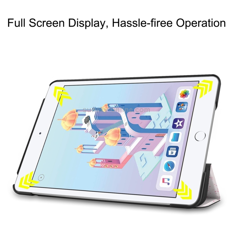 Fairy Girl Pattern Custer Texture Horizontal Flip PU Leather Case for iPad Mini 2019 / Mini 4 , with Three-folding Holder & Sleep / Wake-up Function Fairy Girl Pattern Custer Texture Horizontal Flip PU Leather Case for iPad Mini 2019 / Mini 4 , with Three-folding Holder & Sleep / Wake-up Function