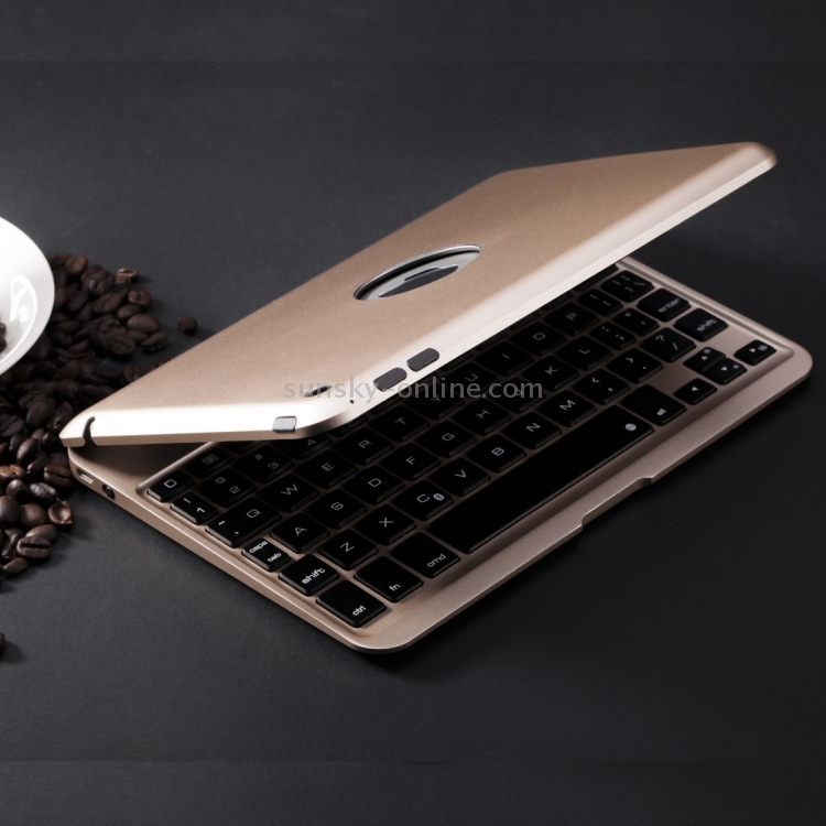 F04 for iPad mini 4 Portable Foldable Aluminium Alloy Wireless Bluetooth Backlight Keyboard(Gold) F04 for iPad mini 4 Portable Foldable Aluminium Alloy Wireless Bluetooth Backlight Keyboard(Gold)