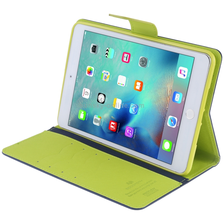 GOOSPERY FANCY DIARY Horizontal Flip Leather Case for iPad Mini (2019), with Holder & Card Slots & Wallet (Blue) GOOSPERY FANCY DIARY Horizontal Flip Leather Case for iPad Mini (2019), with Holder & Card Slots & Wallet (Blue)