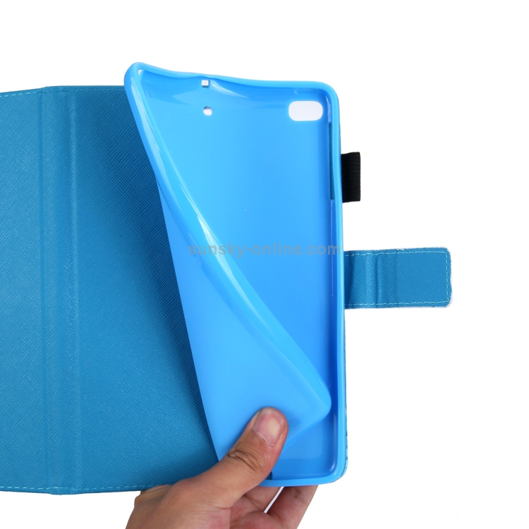 Star Pattern Horizontal Flip Leather Case for iPad mini 4 & 3 & 2 & 1, with Holder & Card Slot & Wallet