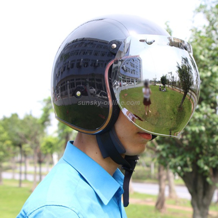 Soman Visera de burbuja para motocicleta, visera de casco protector de parabrisas con marco transparente