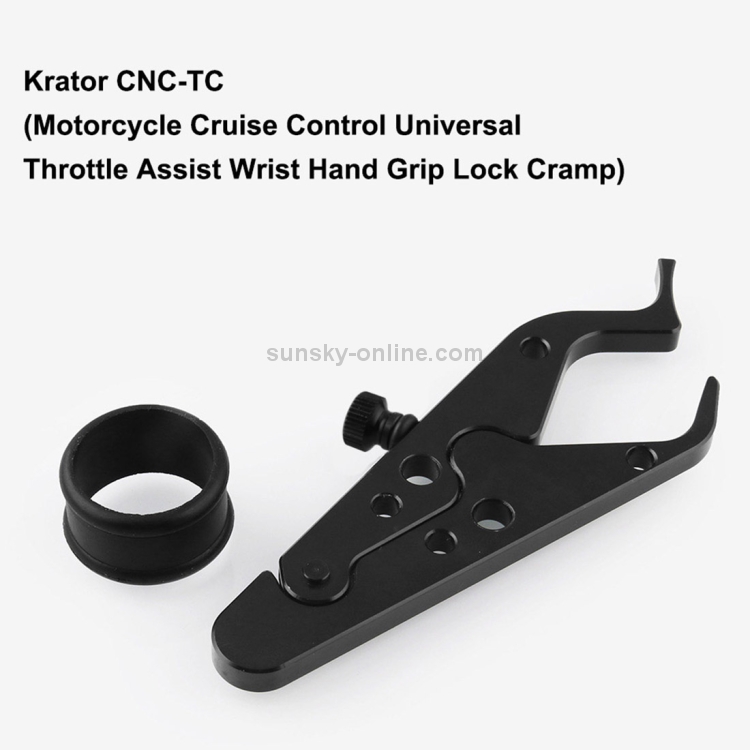 Krator CNC-TC Motorcycle Cruise Control Universal Throttle Assist Wrist Hand Grip Lock Cramp 