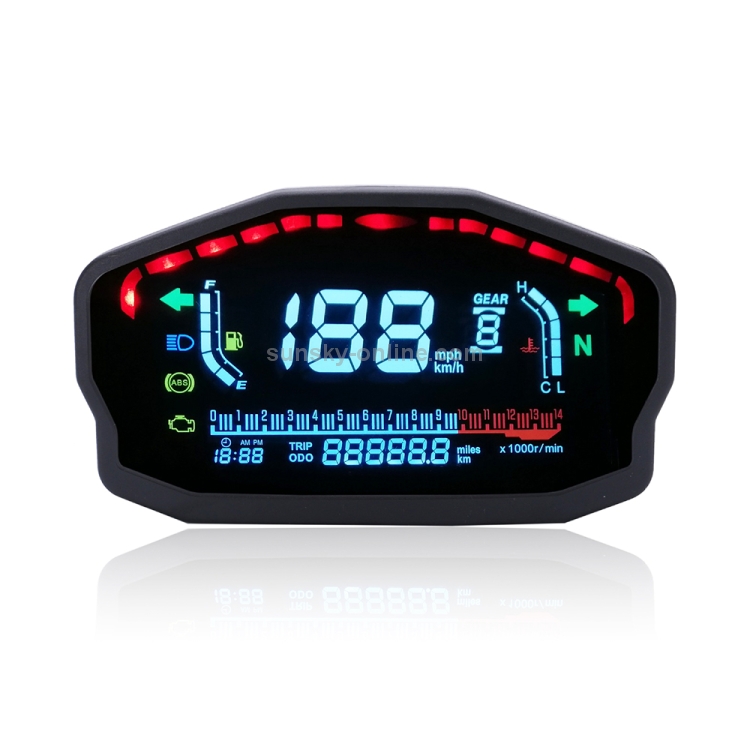 Compteur de vitesse moto universel tachymètre coloré LCD -XYI