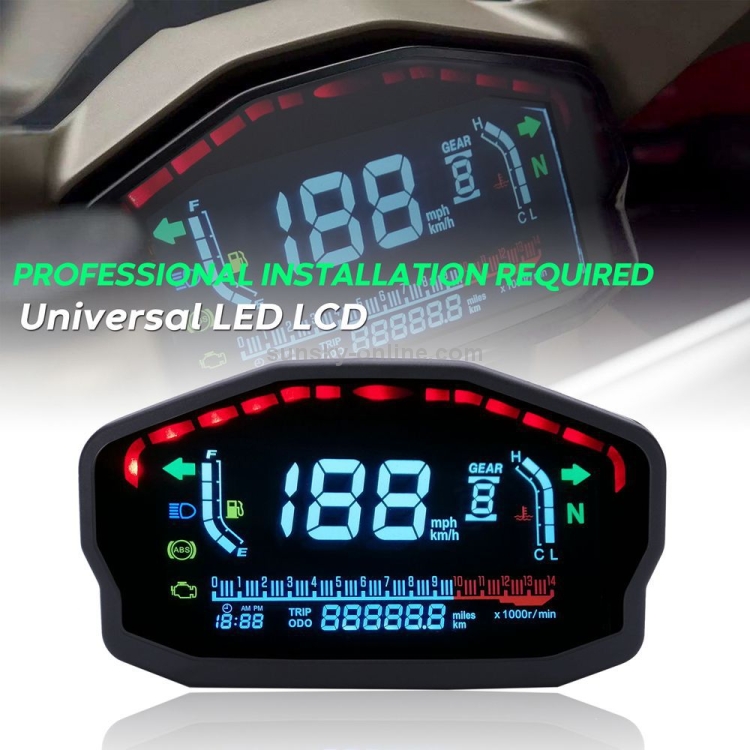 Contachilometri digitale retroilluminato per tachimetro LCD modificato per  moto universale Speedpark