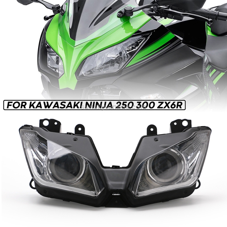 Speedpark Motorcycle LED Headlight Assembly with Angel Eyes for