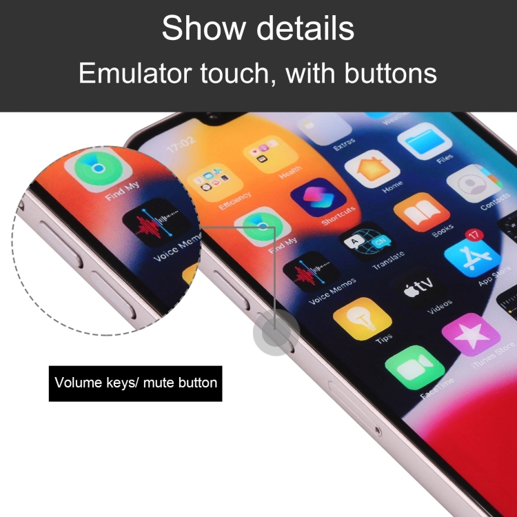 Para iPhone 13 mini pantalla a color modelo de pantalla ficticia falsa que  no funciona (rosa)
