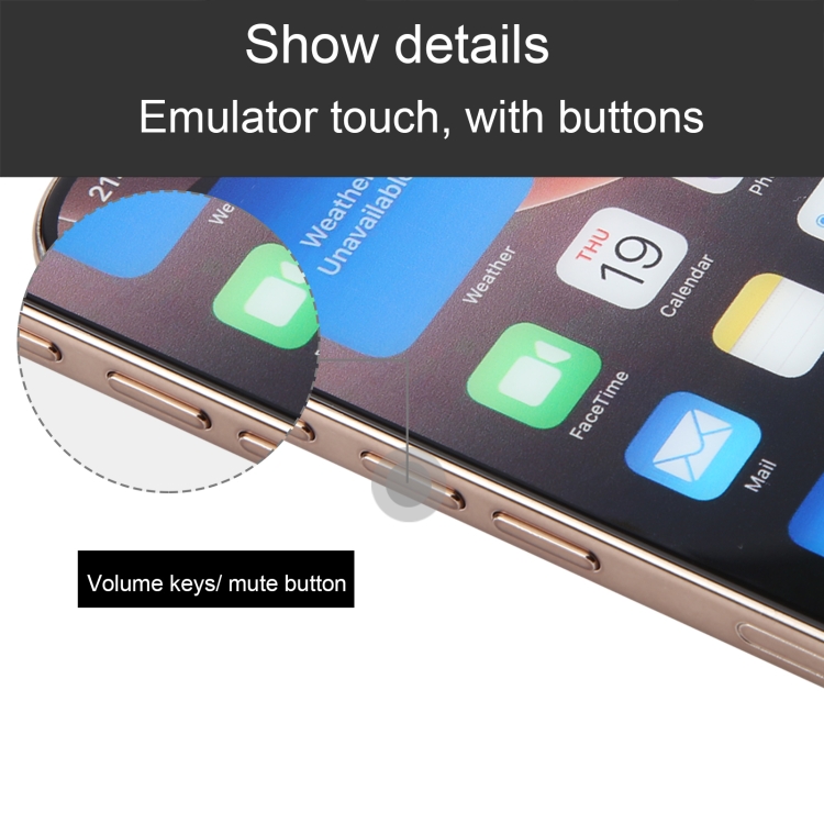 For iPhone 16 Pro Color Screen Non-Working Fake Dummy Display Model (Desert)