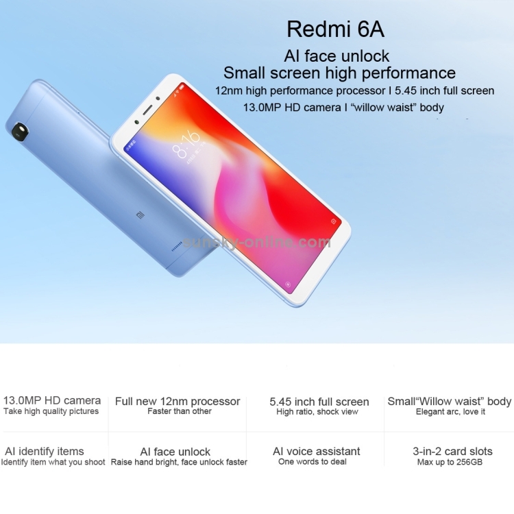 Sunsky Hk Warehouse Xiaomi Redmi 6a 2gb 16gb Global Official Version