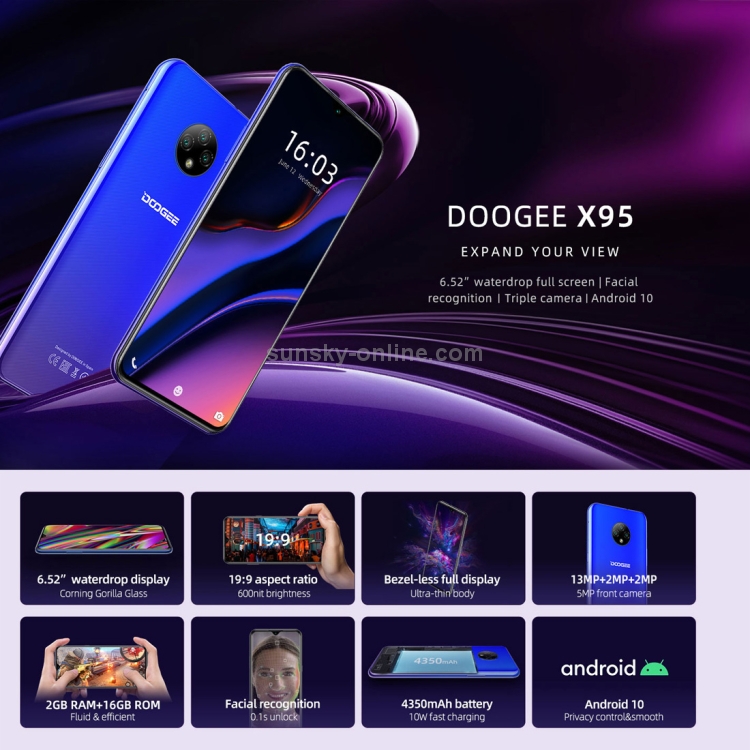 Smartphone X95 Pro 4GB / 32GB, Doogee, Correos Market