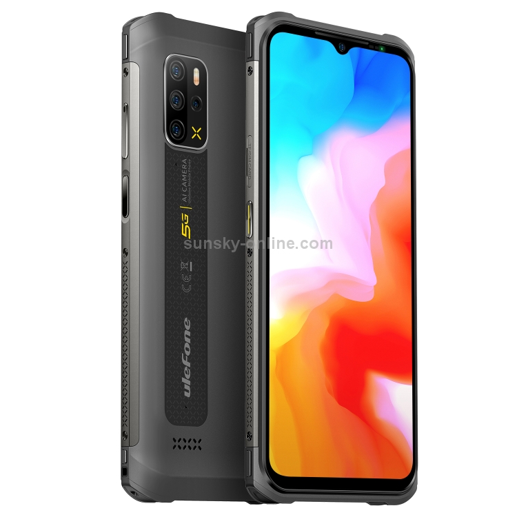 [HK Warehouse] Ulefone Armor 12 5G Rugged Phone, 8GB+128GB, Quad Back Cameras, IP68/IP69K Waterproof Dustproof Shockproof, Face ID & Side Fingerprint Identification, 5180mAh Battery, 6.52 inch Android 11 MTK6833 Dimensity 700 Octa Core up to 2.2GHz, Network: 5G, OTG, NFC, Support Wireless Charging(Black) - 3