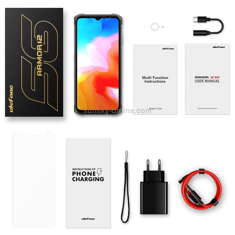 [HK Warehouse] Ulefone Armor 12 5G Rugged Phone, 8GB+128GB, Quad Back Cameras, IP68/IP69K Waterproof Dustproof Shockproof, Face ID & Side Fingerprint Identification, 5180mAh Battery, 6.52 inch Android 11 MTK6833 Dimensity 700 Octa Core up to 2.2GHz, Network: 5G, OTG, NFC, Support Wireless Charging(Black) - 7