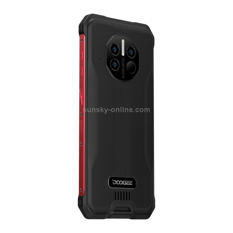 [HK Warehouse] DOOGEE V10 5G Rugged Phone, Non-contact Infrared Thermometer, 8GB+128GB, IP68/IP69K Waterproof Dustproof Shockproof, MIL-STD-810G, 8500mAh Battery, Triple Back Cameras, Side Fingerprint Identification, 6.39 inch Android 11.0 Dimensity 700 Octa Core up to 2.2GHz, Network: 5G, NFC, OTG, Wireless Charging Function(Red) - 4