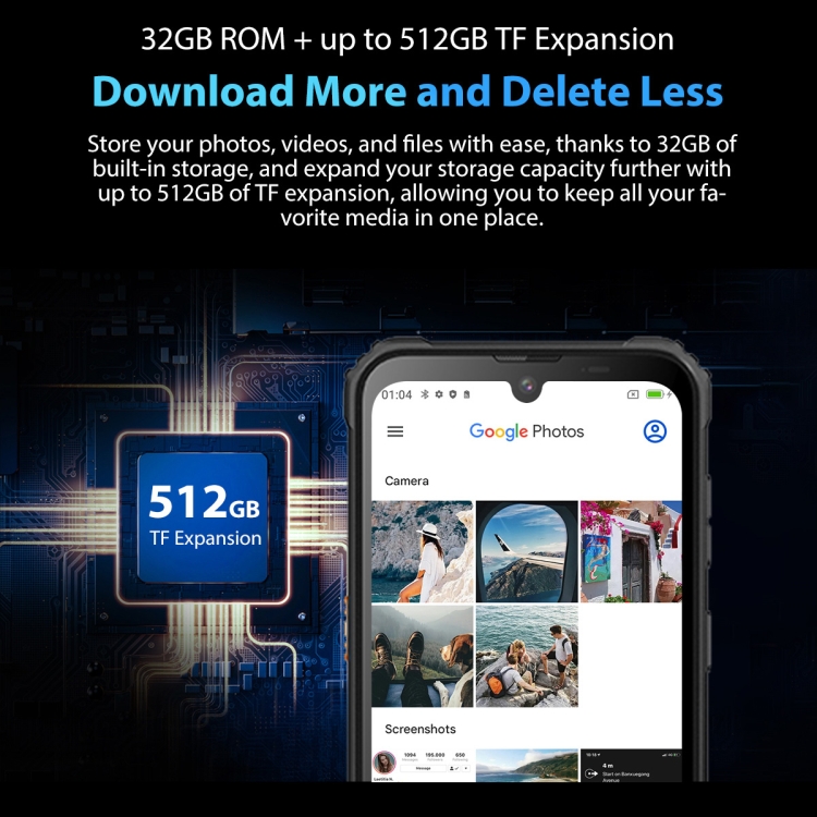 Защищенный телефон Blackview BV5300, 4 ГБ + 32 ГБ, IP68/IP69K/MIL-STD-810H, разблокировка по лицу, батарея 6580 мАч, 6,1-дюймовый Android 12 MTK6761 Helio A22 Quad Core с тактовой частотой до 2,0 ГГц, сеть: 4G, OTG, две SIM-карты (черный) - B9