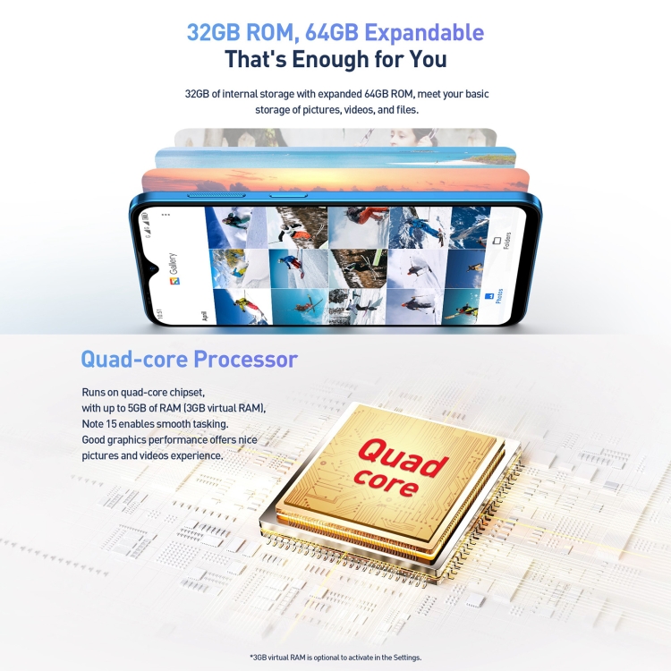 [HK Warehouse] Ulefone Note 15, 2GB+32GB