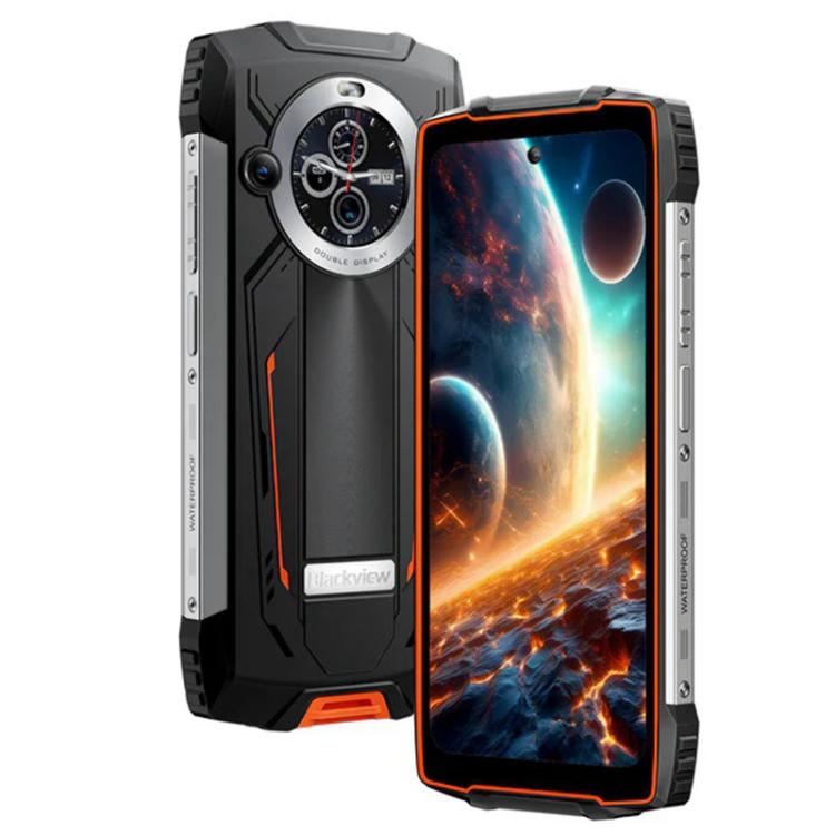 [HK Warehouse] Blackview BV8200 Rugged Phone, 12GB+256GB, 6.5 inch + 1.3 inch Android 14 MediaTekHelio G100 MT8781, Network: 4G, NFC (Orange)