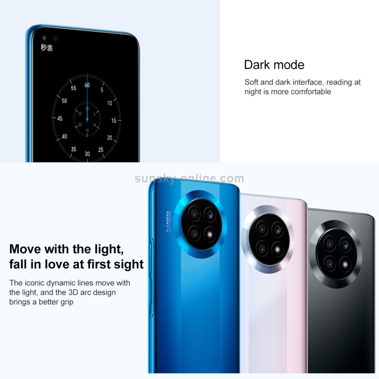 Honor X20 5G NTN-AN20, 64MP Cameras, 8GB+128GB, China Version, Triple Back Cameras, Side Fingerprint Identification, 4300mAh Battery, 6.67 inch Magic UI 4.2 (Android 11) MediaTek Dimensity 900 Octa Core up to 2.4GHz, Network: 5G, OTG, Not Support Google Play(Blue) - B10