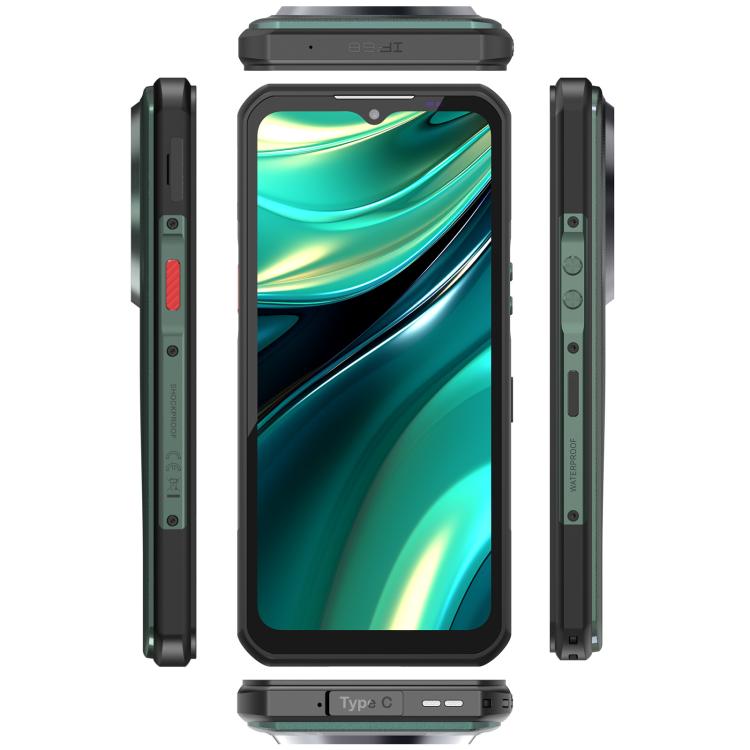 [HK Warehouse] Oukitel WP39 Pro 5G Rugged Phone, 12GB+512GB, Night Vision, Fingerprint Identification, 6.6 inch Android 14 MediaTek Dimensity 6300 Octa Core, NFC, OTG, Network: 5G (Green)
