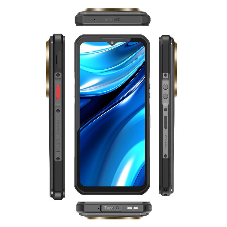[HK Warehouse] Oukitel WP39 Pro 5G Rugged Phone, 12GB+512GB, Night Vision, Fingerprint Identification, 6.6 inch Android 14 MediaTek Dimensity 6300 Octa Core, NFC, OTG, Network: 5G (Gold)