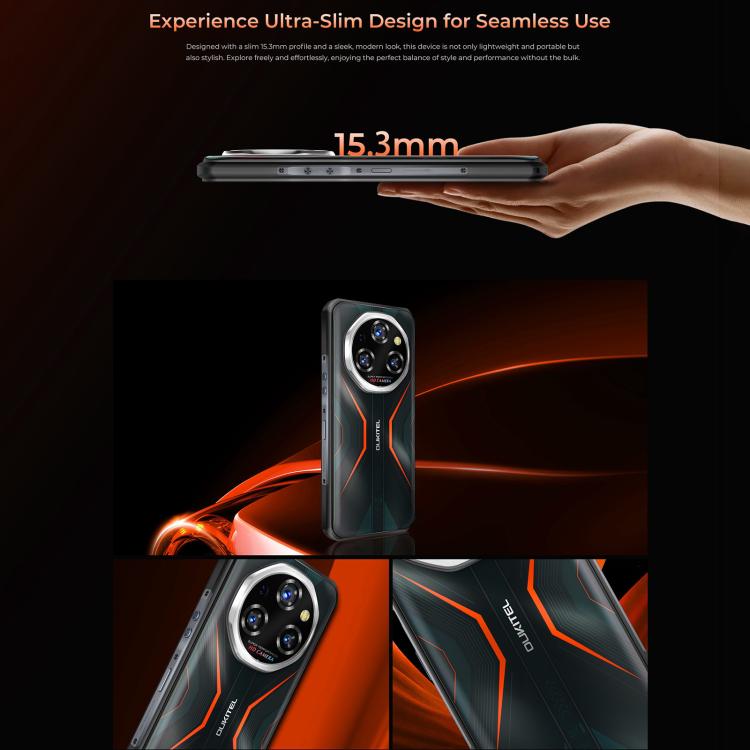 [Kho HK] Điện thoại Oukitel WP55 Pro 5G bền bỉ, 16GB + 512GB, Camera 108MP, Nhận dạng vân tay, 6,6 inch Android 15 MediaTek Dimensity 7025 Octa Core, NFC, OTG, Mạng: 5G (Đen) - B2