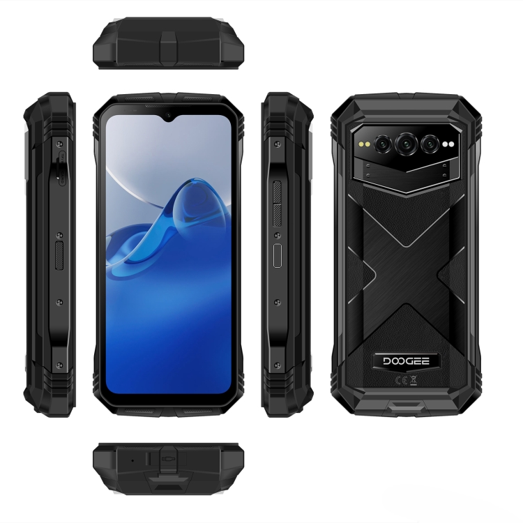 [HK Warehouse] DOOGEE V Max Pro Rugged Phone, 12GB+512GB, 6.58 inch Android 14 Dimensity 7050 Octa Core 2.6GHz, Network: 5G, OTG, NFC (Black)