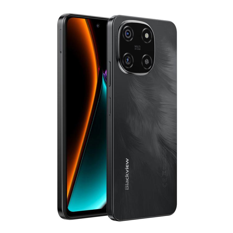 [HK Warehouse] Blackview COLOR 6, 8GB+256GB, Fingerprint & Face Identification, 6.67 inch Android 15 MediaTek Helio G81 Octa Core, Network: 4G (Midnight Black)