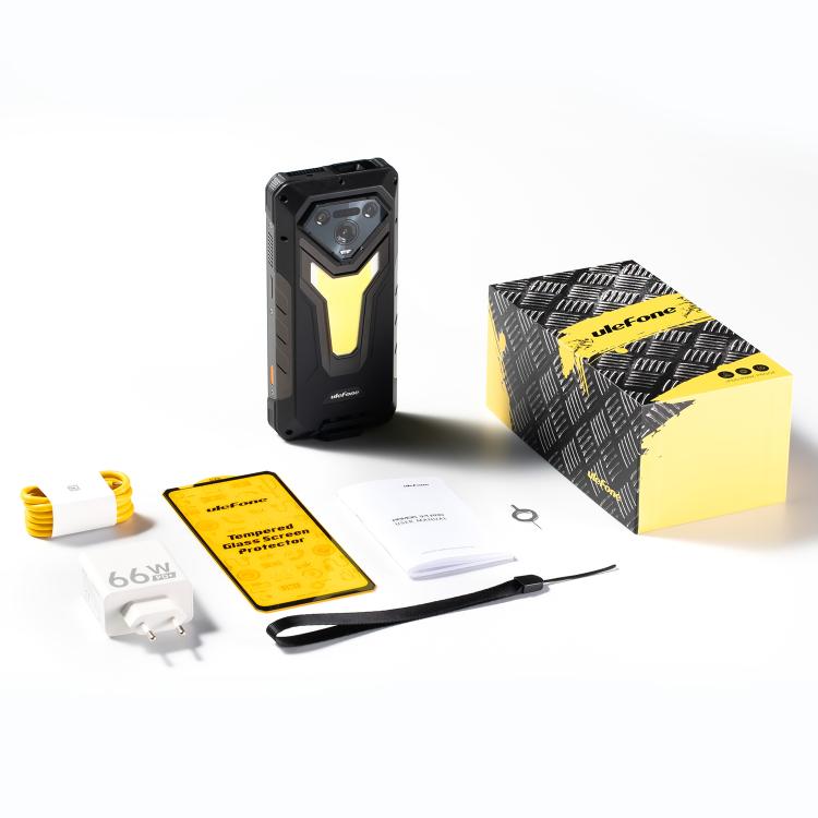 [HK Warehouse] Ulefone Armor 34 Pro Projector, 16GB+512GB, Night Vision, IP68/IP69K Rugged Phone, 6.95 inch Android 15 MediaTek Dimensity 7300 Octa Core, Network: 5G, NFC, OTG (Black)