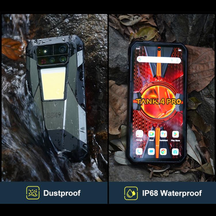 [HK Warehouse] Unihertz Tank 4 Pro Projector Rugged Phone, 16GB+512GB, Night Vision, 6.73 inch Android 13 Dimensity 8300 Octa Core, Network: 5G, NFC (Black)
