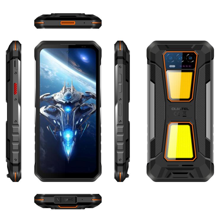 [HK Warehouse] Oukitel WP58 Pro Rugged Phone, 8GB+256GB, Side Fingerprint Identification, 6.7 inch Android 15 UMS9621S Octa Core, NFC, OTG, Network: 5G (Orange)