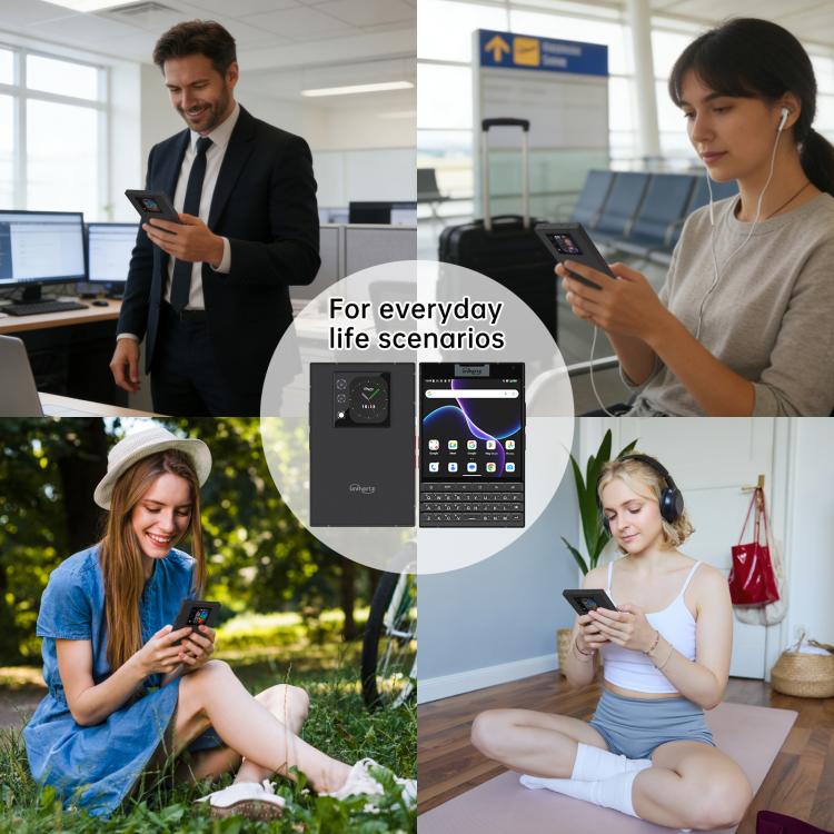 [HK Warehouse] Unihertz Titan 2 QWERTY Physical Keyboard Phone, 12GB+512GB, Fingerprint, 4.5 inch + 2 inch Android 15 Dimensity 7300 5G Octa-Core, Network: 5G, NFC, OTG (Black)