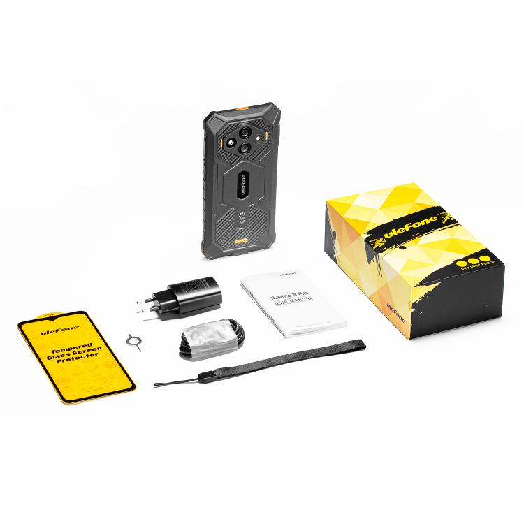 [HK Warehouse] Ulefone RugKing 3 Pro, 8GB+128GB, IP68/IP69K Rugged Phone, 6.56 inch Android 15 Unisoc T7250 Octa Core, Network: 4G, NFC, OTG (Orange)