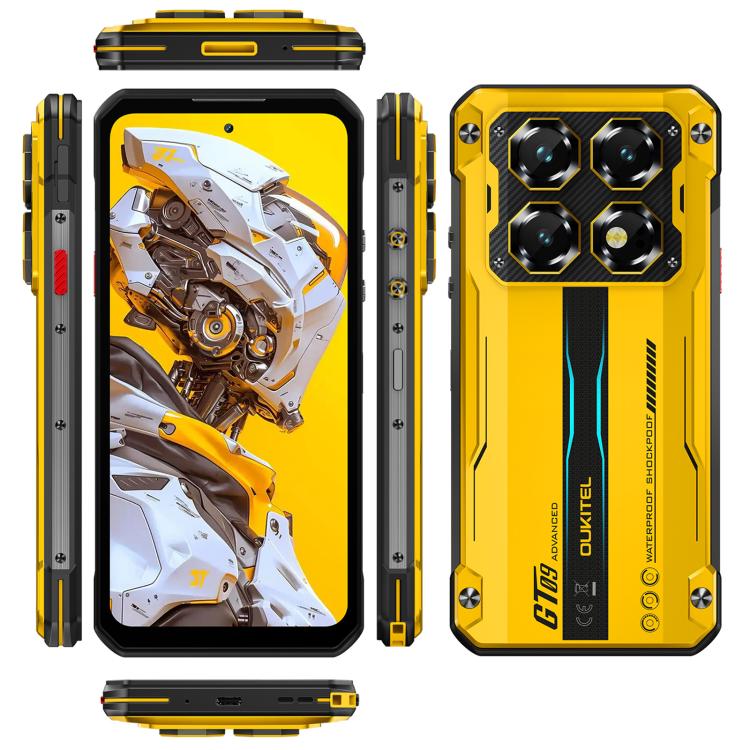 [HK Warehouse] Oukitel WP60 Rugged Phone, 12GB+512GB, Night Vision, 108MP Camera, Side Fingerprint, 7.2 inch Android 15 MediaTek Dimensity 7025 Octa Core, NFC, OTG, Network: 5G (Yellow)